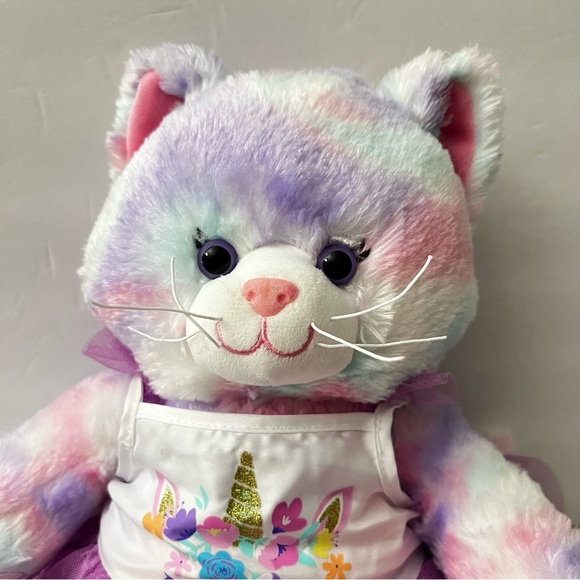 Build A Bear Workshop Pastel Swirl Kitty Cat BAB Plush Stuffed Animal Size 16" - Picture 6 of 11